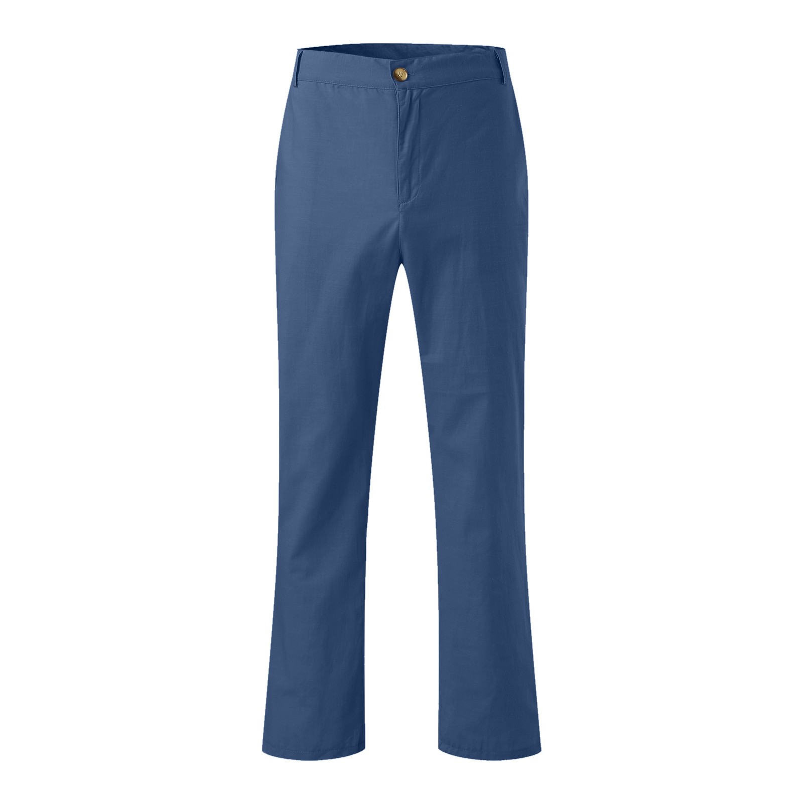 thumbnail image 4 of Pantalones de playa holgados de talla grande para hombre, de color liso, para todas las estaciones: pantalones casuales de lino con bolsillos, 4 of 6
